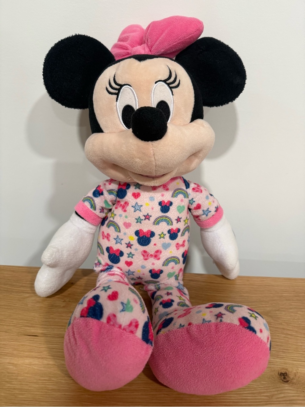 Disney Pink Minnie Mouse Plush with Patterned Sleepwear